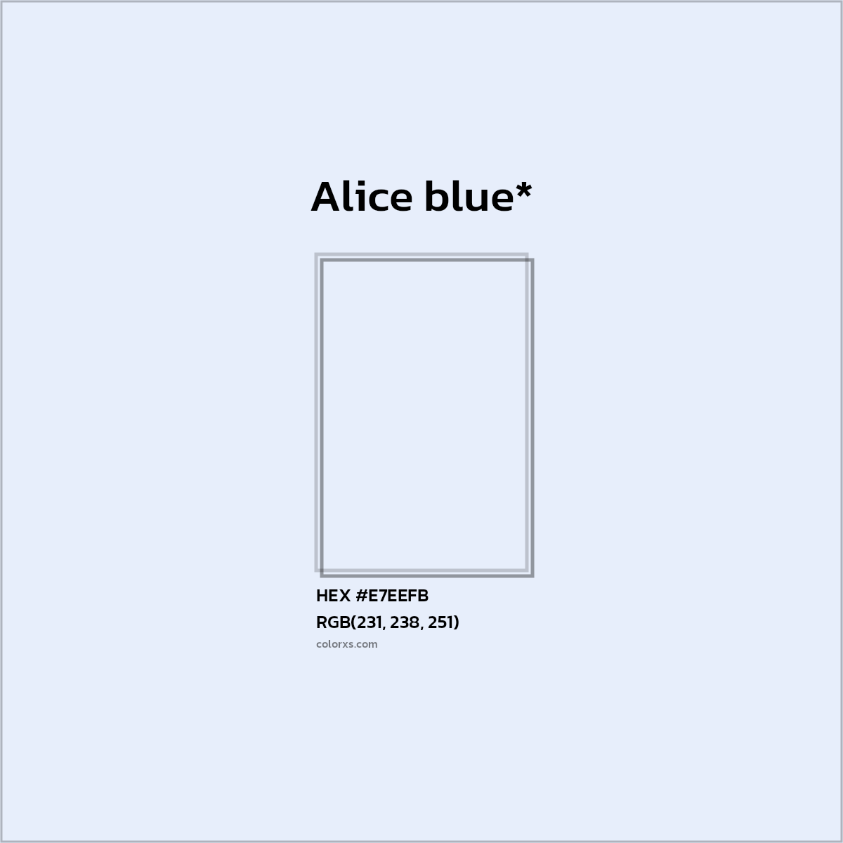 HEX #E7EEFB Color Name, Color Code, Palettes, Similar Paints, Images