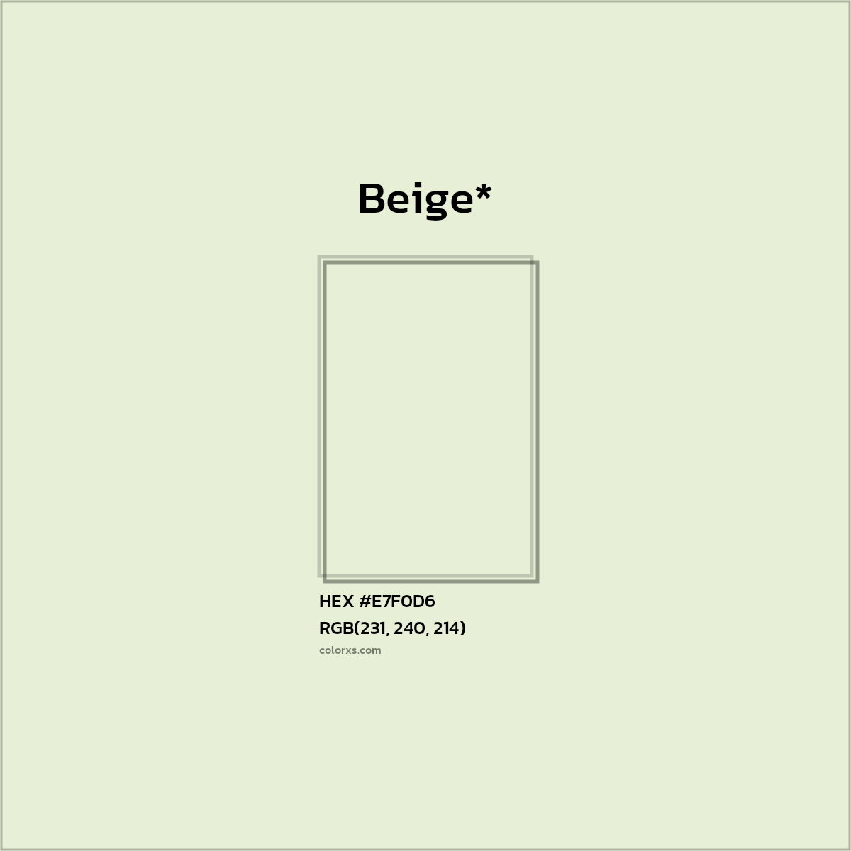 HEX #E7F0D6 Color Name, Color Code, Palettes, Similar Paints, Images