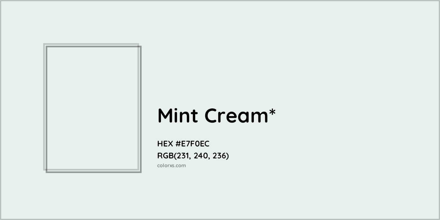 HEX #E7F0EC Color Name, Color Code, Palettes, Similar Paints, Images