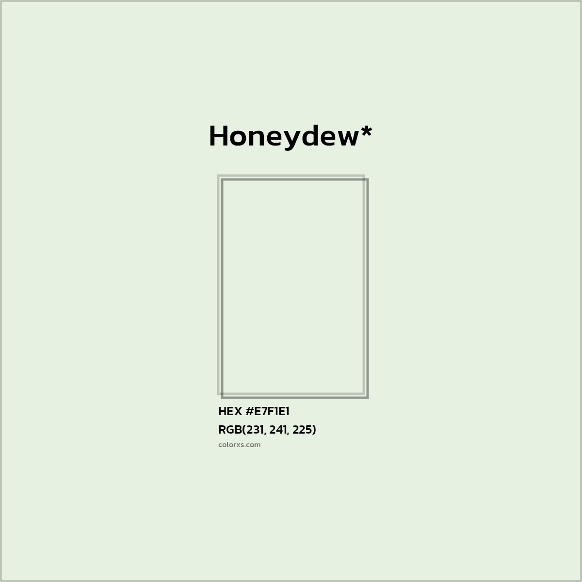 HEX #E7F1E1 Color Name, Color Code, Palettes, Similar Paints, Images