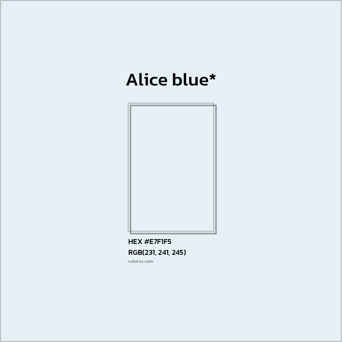 HEX #E7F1F5 Color Name, Color Code, Palettes, Similar Paints, Images