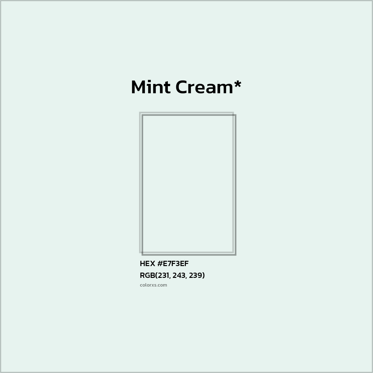 HEX #E7F3EF Color Name, Color Code, Palettes, Similar Paints, Images