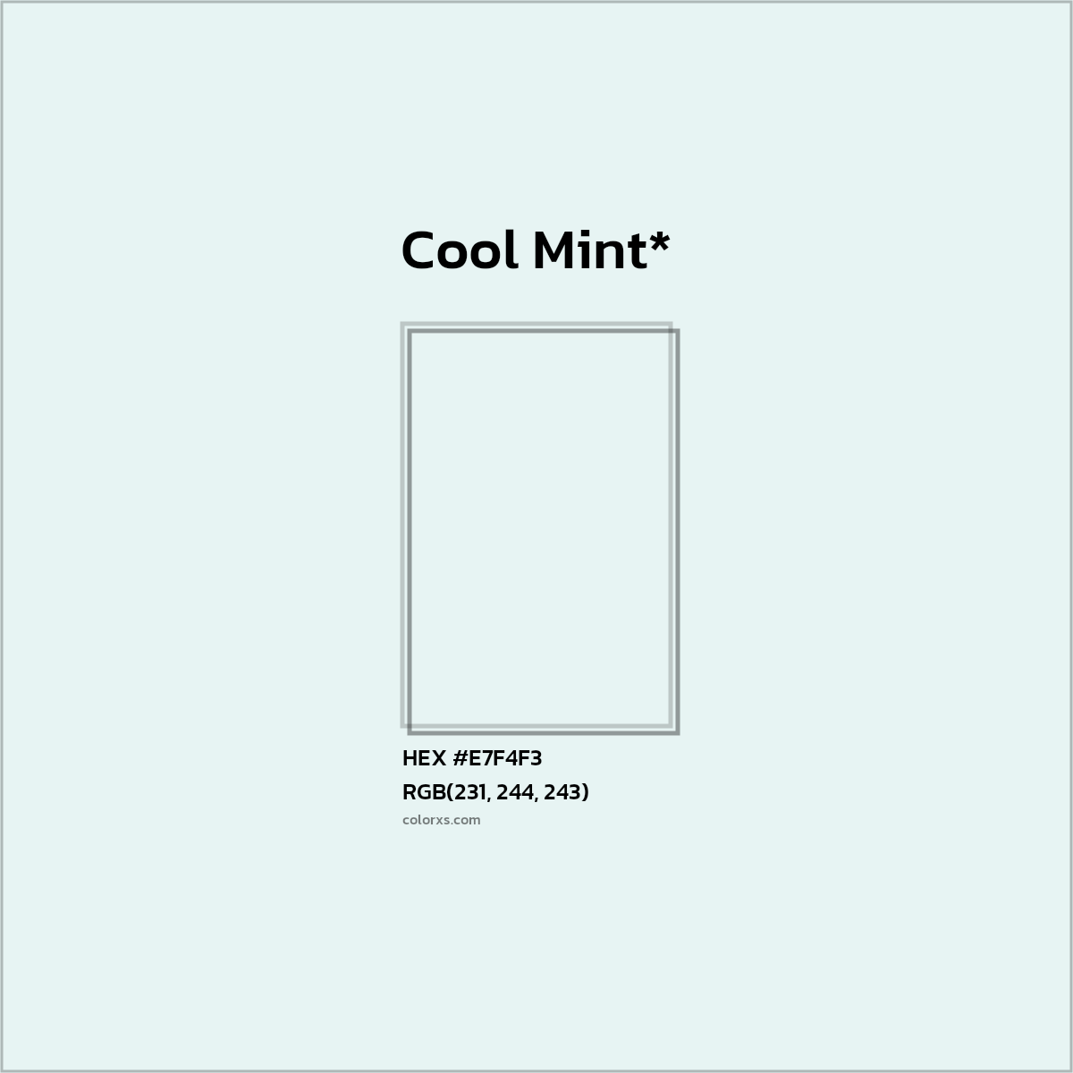 HEX #E7F4F3 Color Name, Color Code, Palettes, Similar Paints, Images