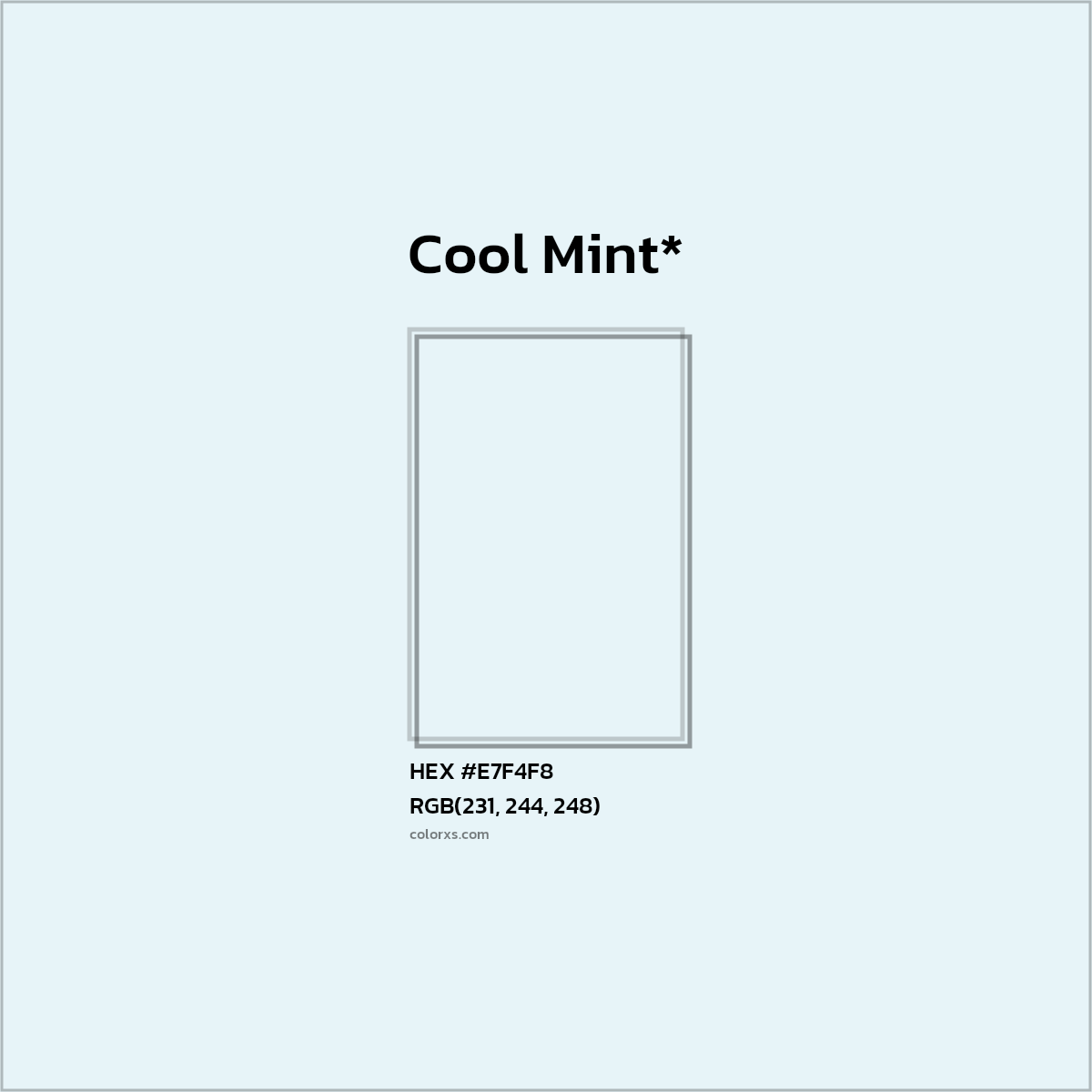 HEX #E7F4F8 Color Name, Color Code, Palettes, Similar Paints, Images