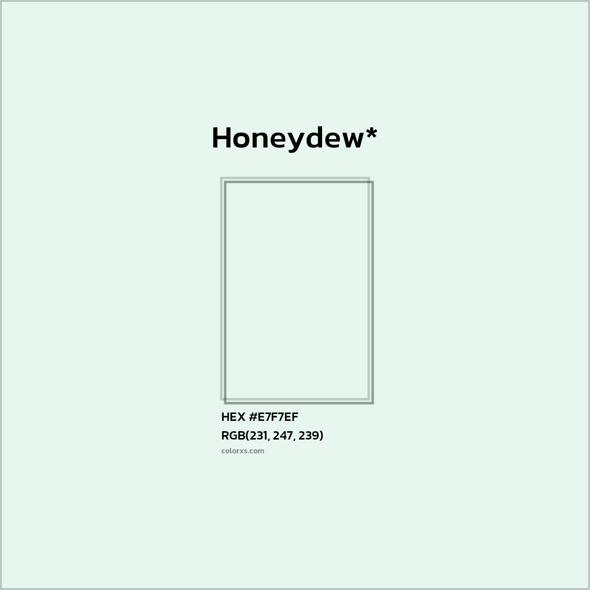 HEX #E7F7EF Color Name, Color Code, Palettes, Similar Paints, Images