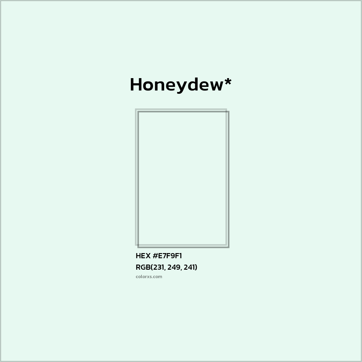 HEX #E7F9F1 Color Name, Color Code, Palettes, Similar Paints, Images