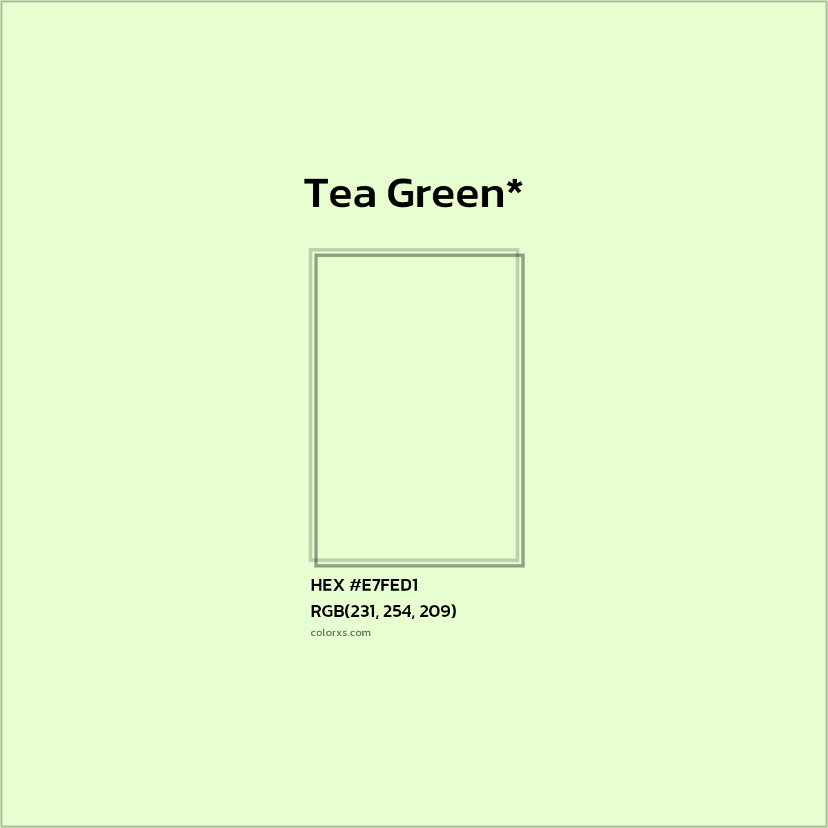 HEX #E7FED1 Color Name, Color Code, Palettes, Similar Paints, Images