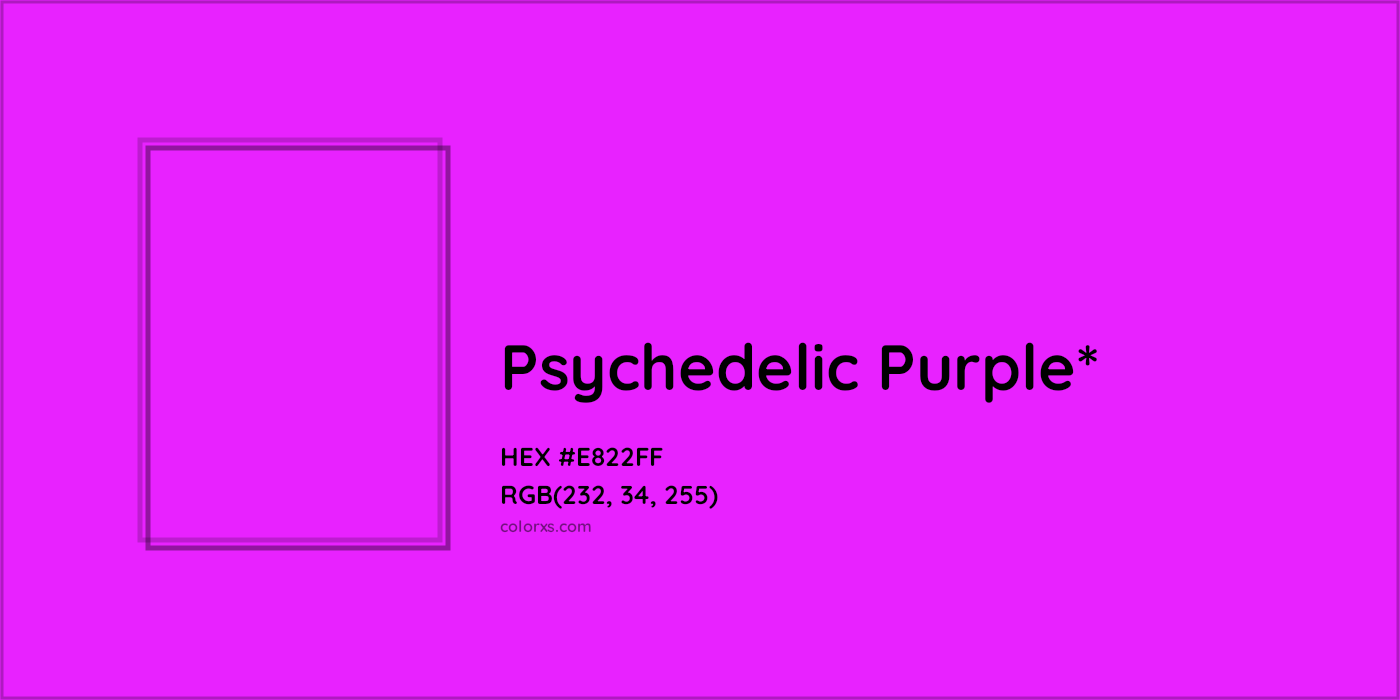 HEX #E822FF Color Name, Color Code, Palettes, Similar Paints, Images