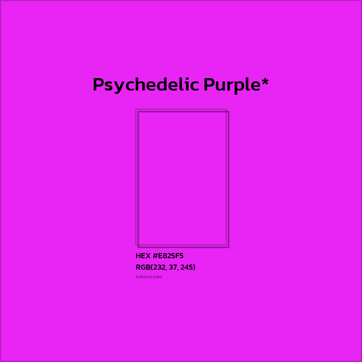 HEX #E825F5 Color Name, Color Code, Palettes, Similar Paints, Images