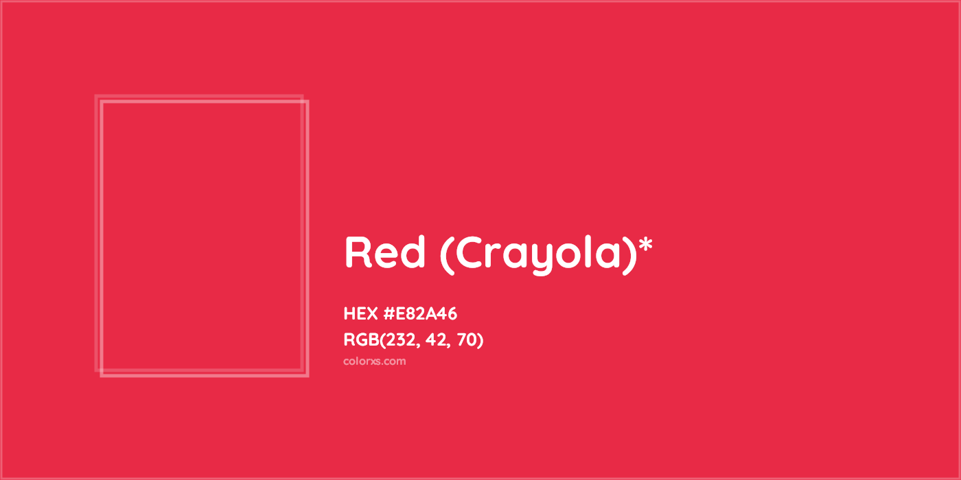 HEX #E82A46 Color Name, Color Code, Palettes, Similar Paints, Images