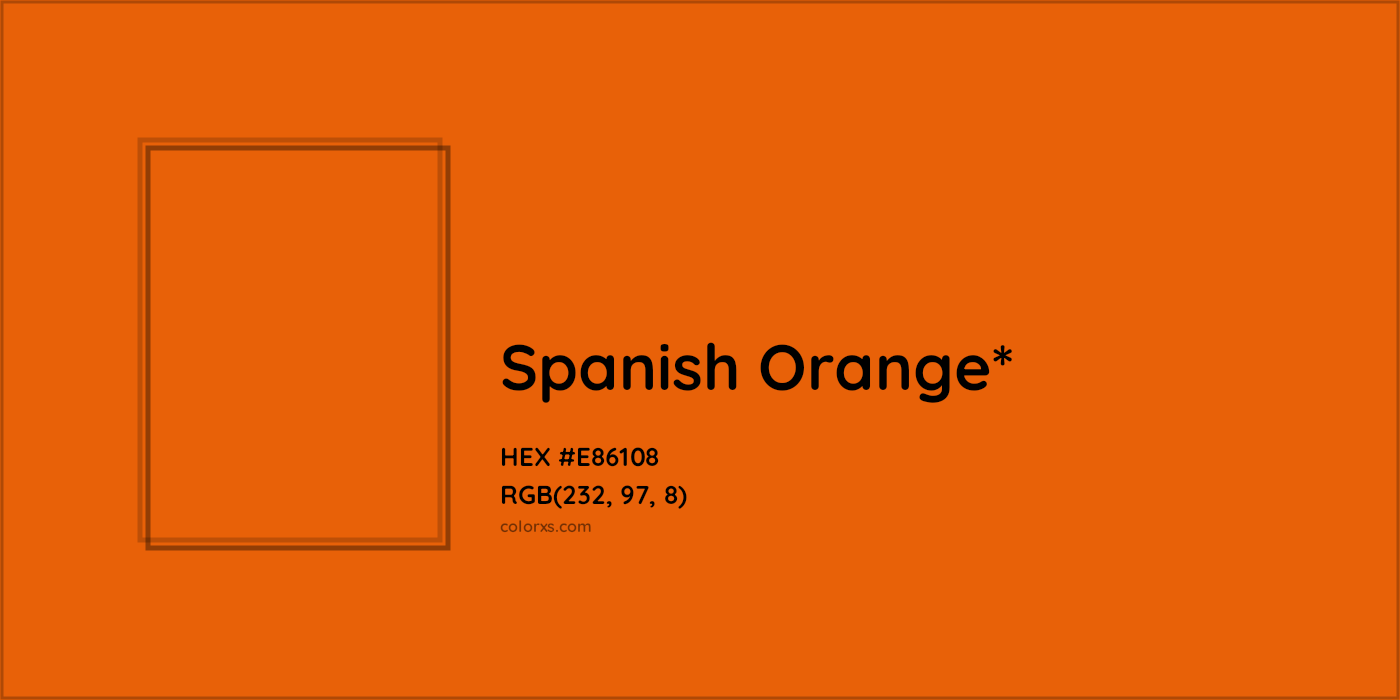 HEX #E86108 Color Name, Color Code, Palettes, Similar Paints, Images