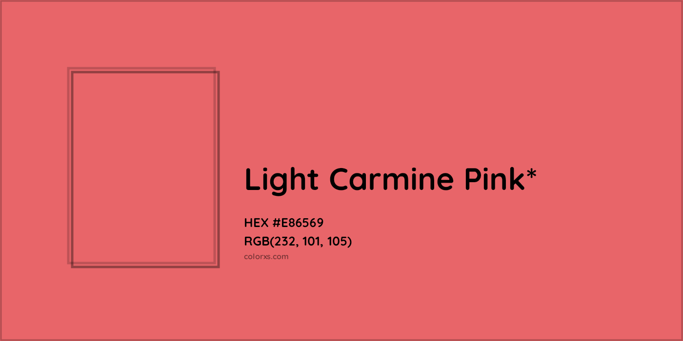 HEX #E86569 Color Name, Color Code, Palettes, Similar Paints, Images