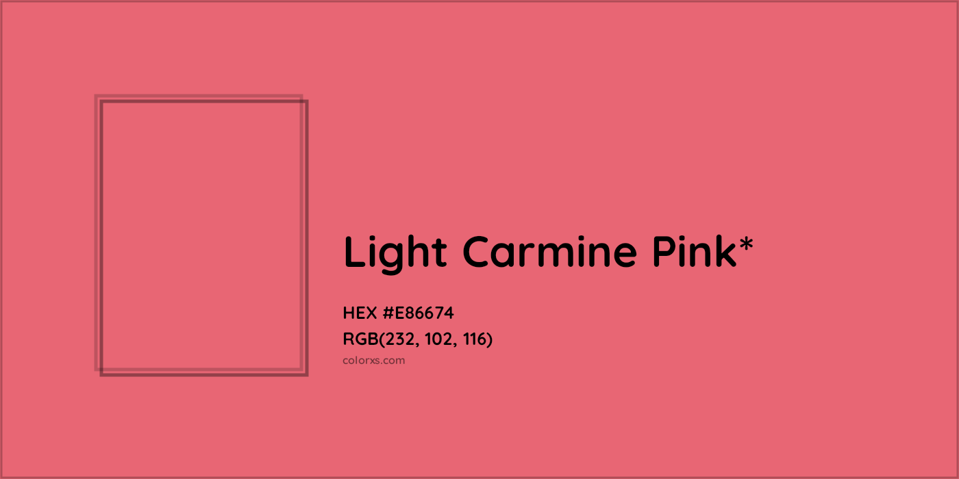HEX #E86674 Color Name, Color Code, Palettes, Similar Paints, Images