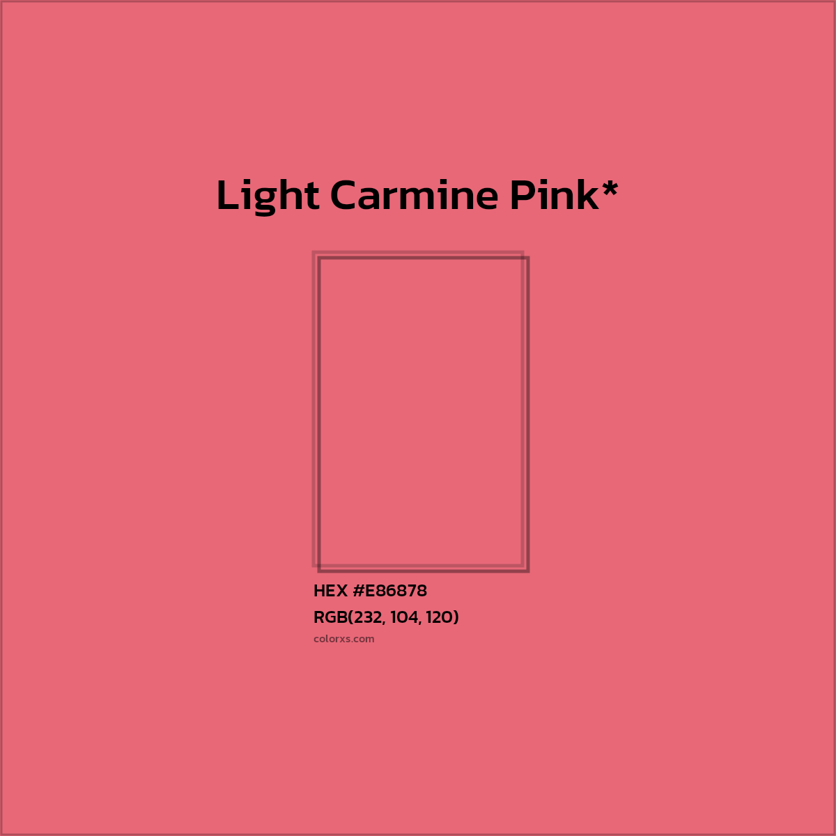 HEX #E86878 Color Name, Color Code, Palettes, Similar Paints, Images