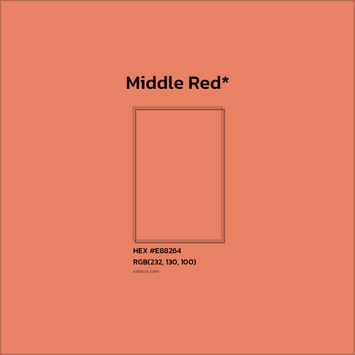 HEX #E88264 Color Name, Color Code, Palettes, Similar Paints, Images