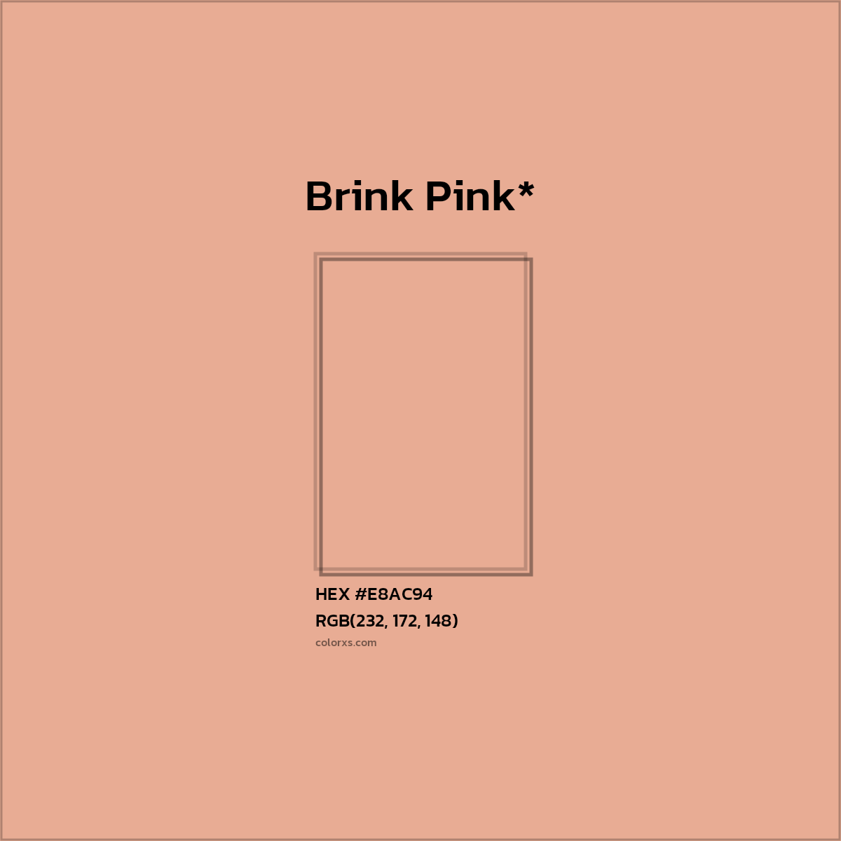 HEX #E8AC94 Color Name, Color Code, Palettes, Similar Paints, Images