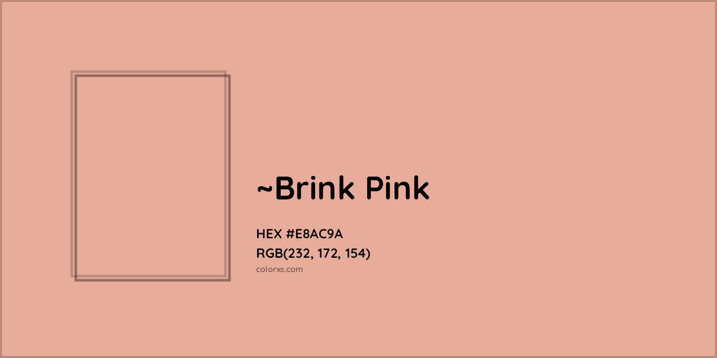 HEX #E8AC9A Color Name, Color Code, Palettes, Similar Paints, Images