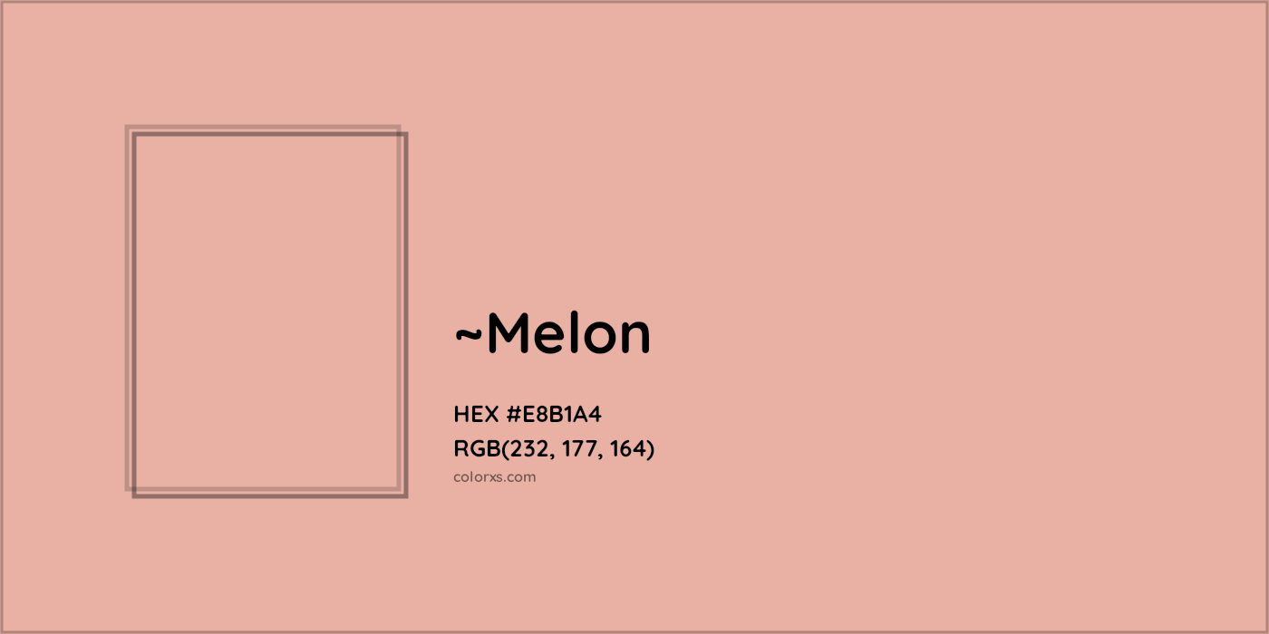 HEX #E8B1A4 Color Name, Color Code, Palettes, Similar Paints, Images