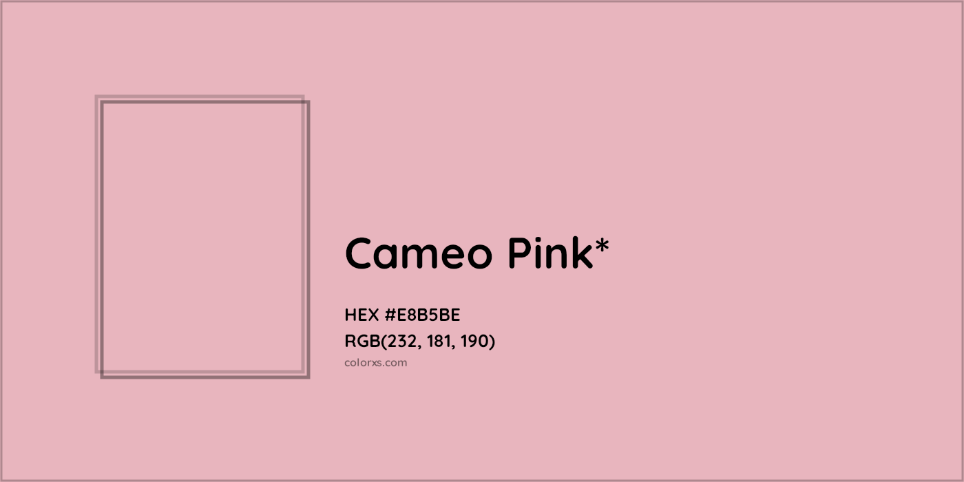 HEX #E8B5BE Color Name, Color Code, Palettes, Similar Paints, Images