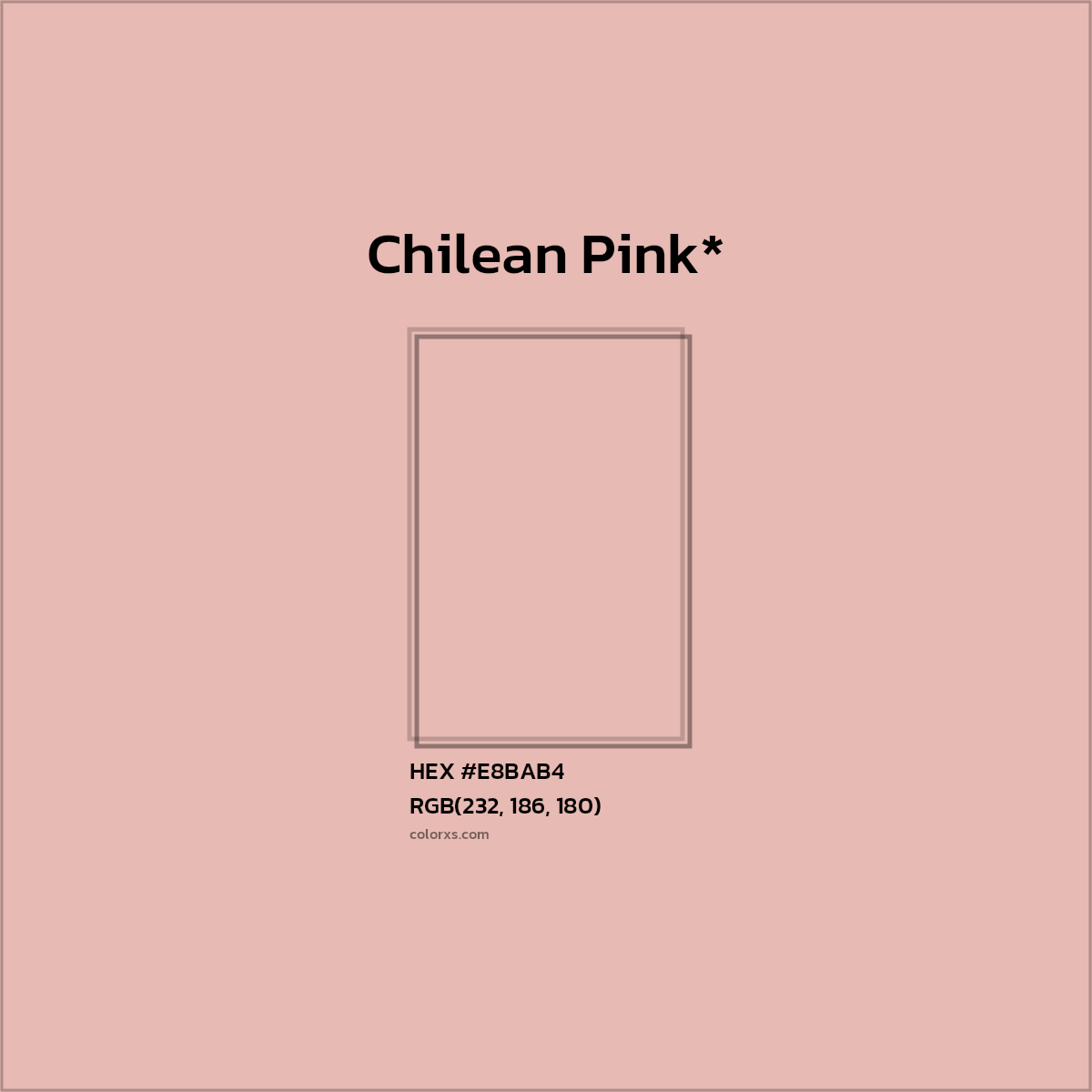 HEX #E8BAB4 Color Name, Color Code, Palettes, Similar Paints, Images
