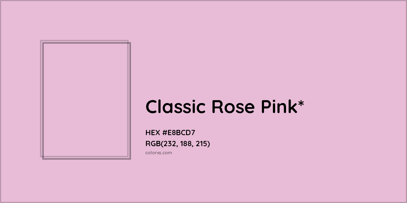 HEX #E8BCD7 Color Name, Color Code, Palettes, Similar Paints, Images