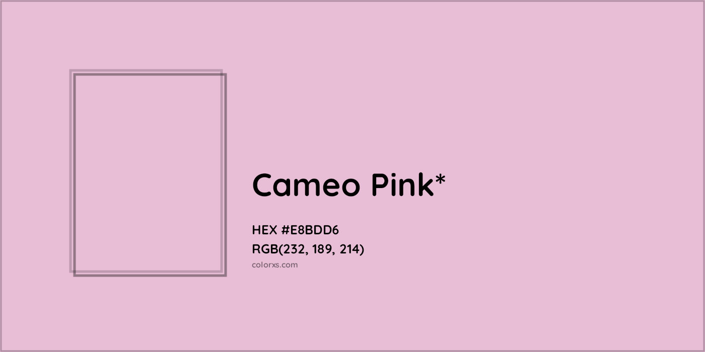 HEX #E8BDD6 Color Name, Color Code, Palettes, Similar Paints, Images