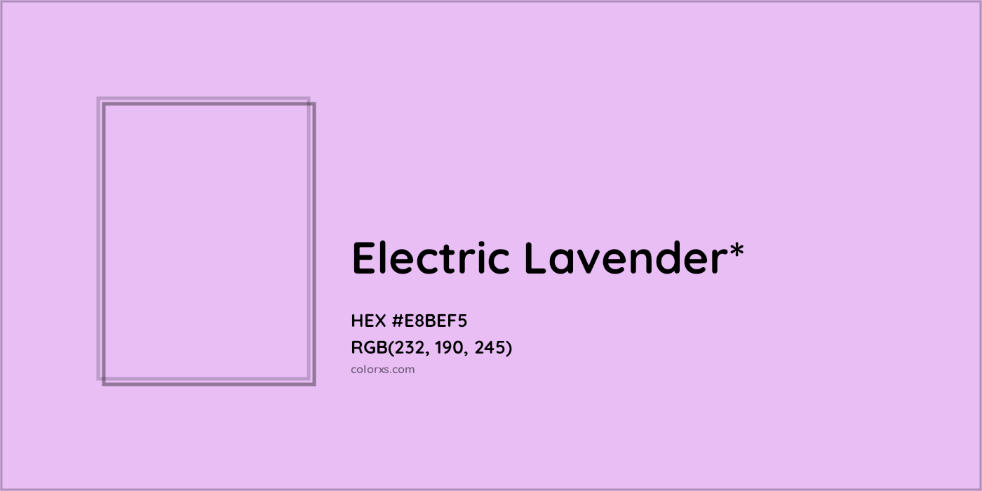HEX #E8BEF5 Color Name, Color Code, Palettes, Similar Paints, Images