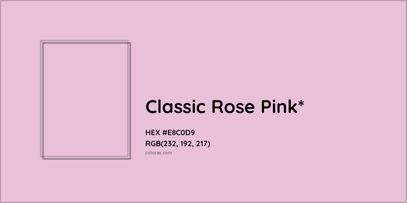 HEX #E8C0D9 Color Name, Color Code, Palettes, Similar Paints, Images