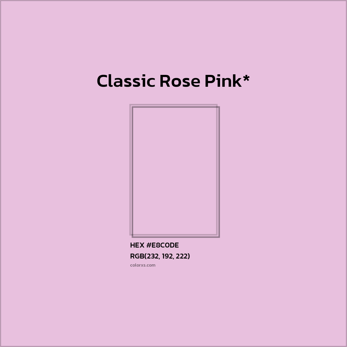 HEX #E8C0DE Color Name, Color Code, Palettes, Similar Paints, Images