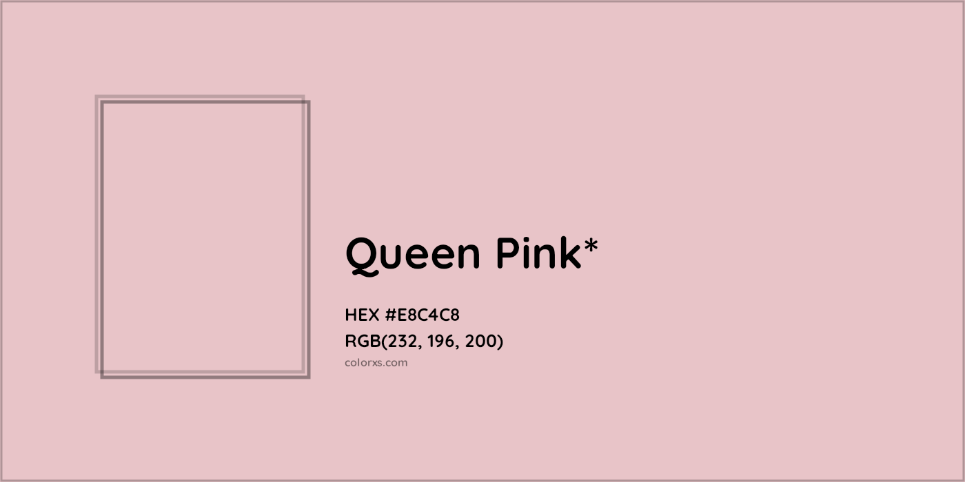 HEX #E8C4C8 Color Name, Color Code, Palettes, Similar Paints, Images