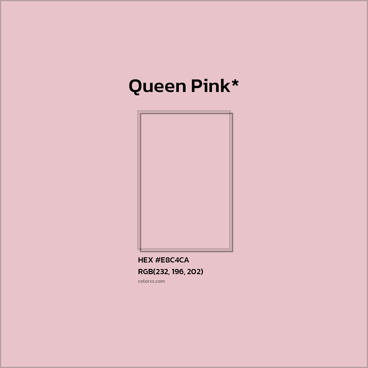 HEX #E8C4CA Color Name, Color Code, Palettes, Similar Paints, Images