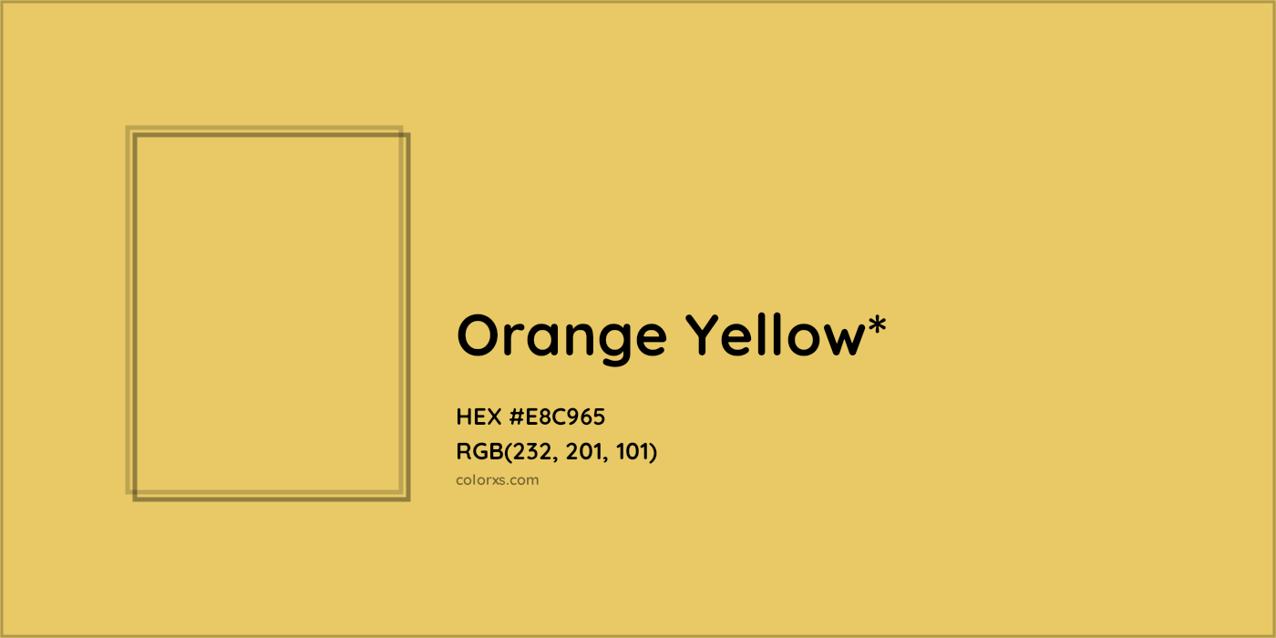 HEX #E8C965 Color Name, Color Code, Palettes, Similar Paints, Images