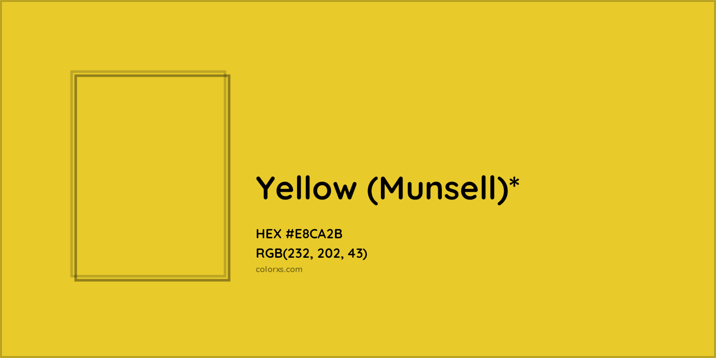 HEX #E8CA2B Color Name, Color Code, Palettes, Similar Paints, Images