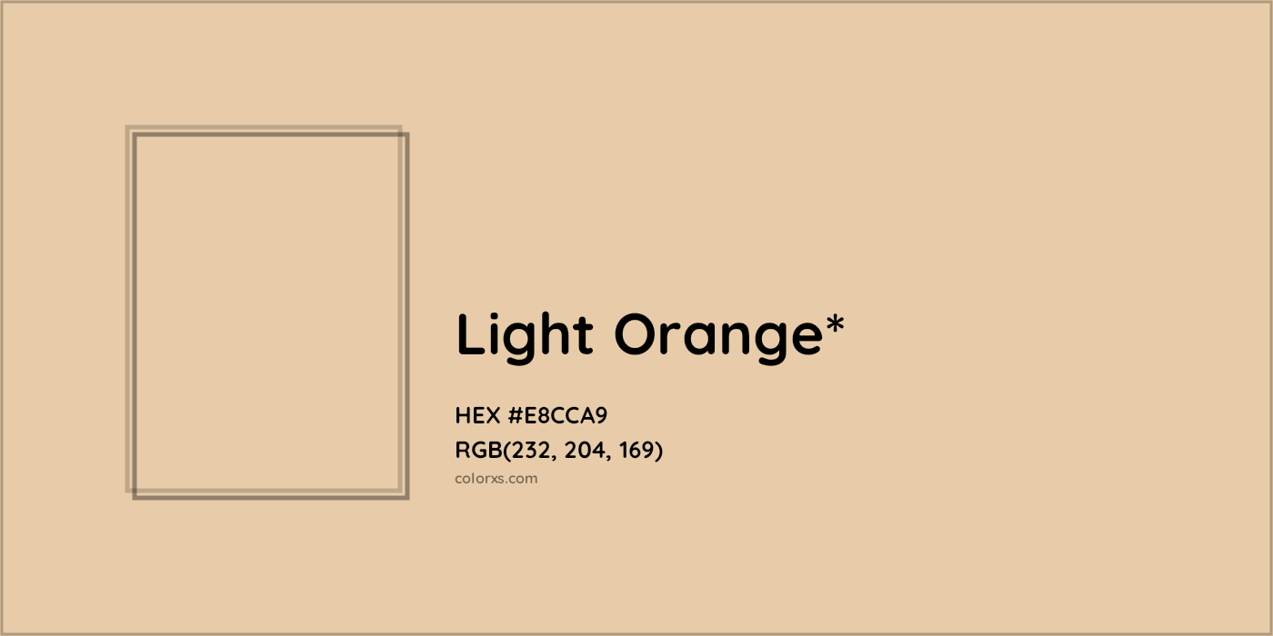 HEX #E8CCA9 Color Name, Color Code, Palettes, Similar Paints, Images