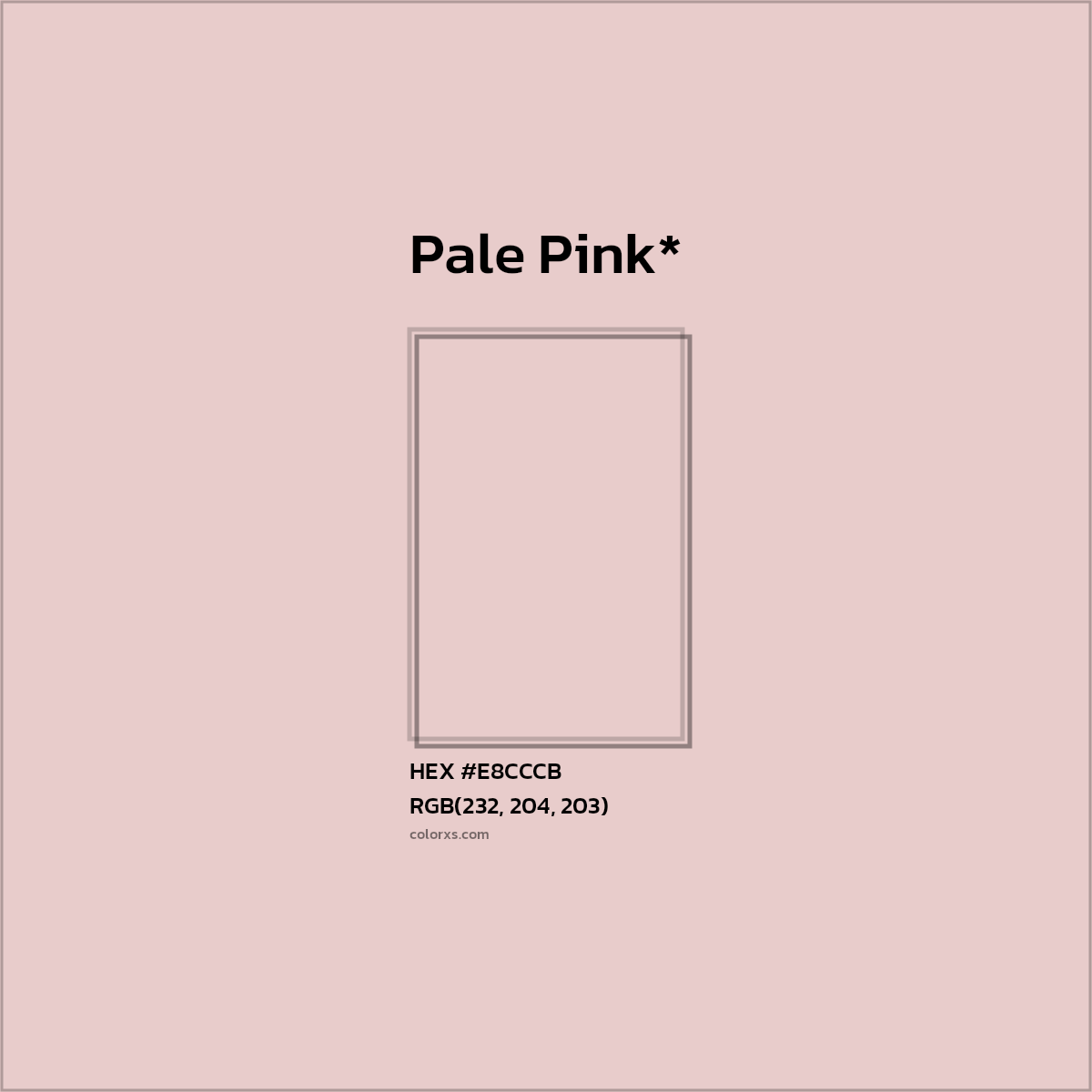 HEX #E8CCCB Color Name, Color Code, Palettes, Similar Paints, Images