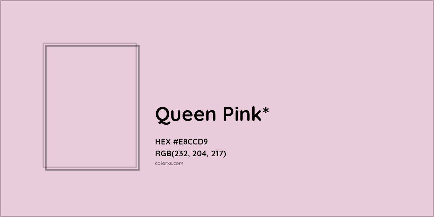 HEX #E8CCD9 Color Name, Color Code, Palettes, Similar Paints, Images