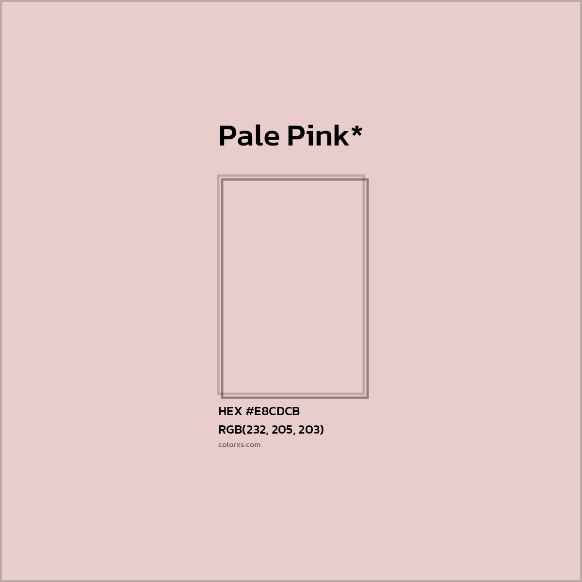 HEX #E8CDCB Color Name, Color Code, Palettes, Similar Paints, Images