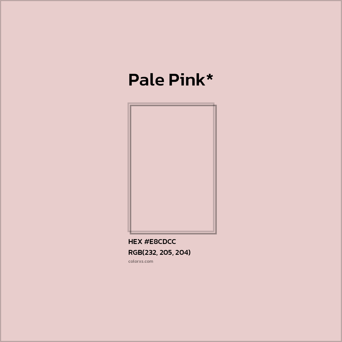HEX #E8CDCC Color Name, Color Code, Palettes, Similar Paints, Images