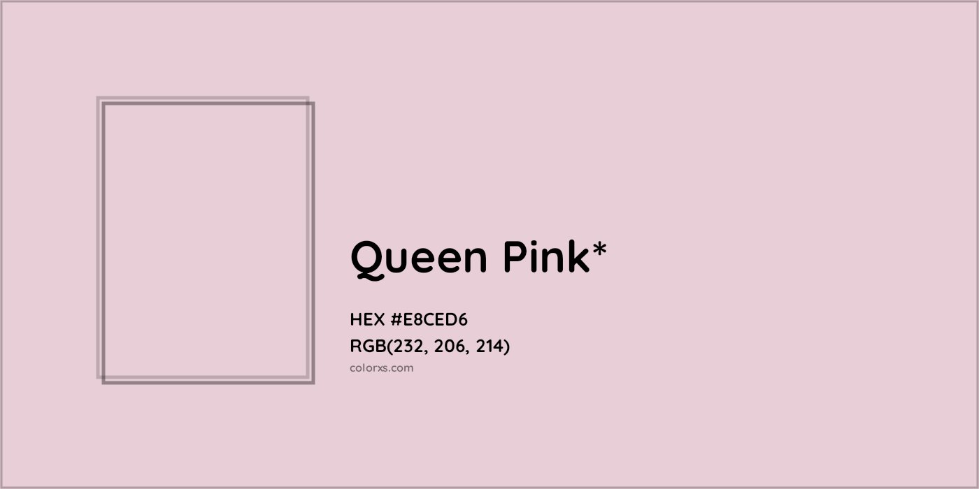 HEX #E8CED6 Color Name, Color Code, Palettes, Similar Paints, Images