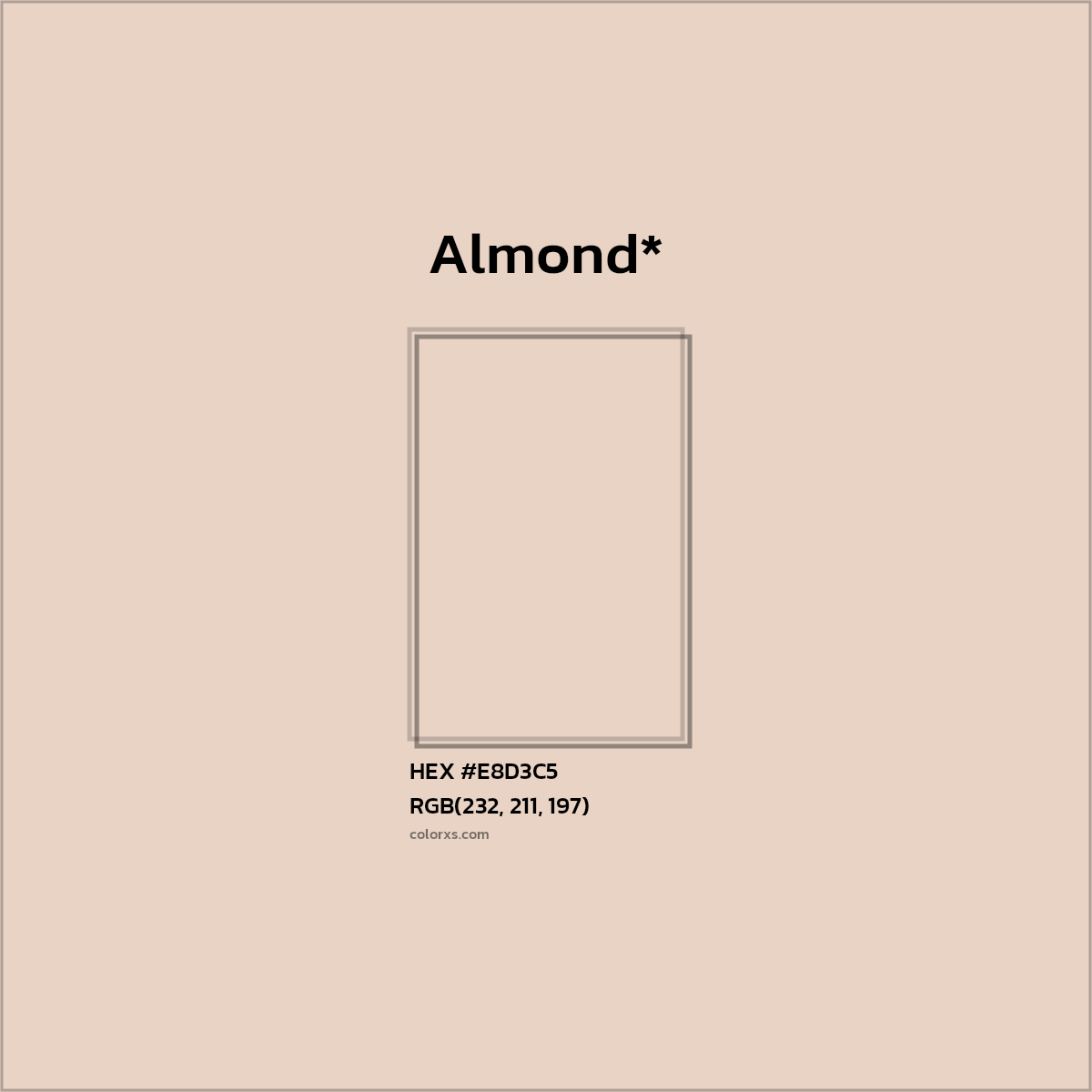 HEX #E8D3C5 Color Name, Color Code, Palettes, Similar Paints, Images