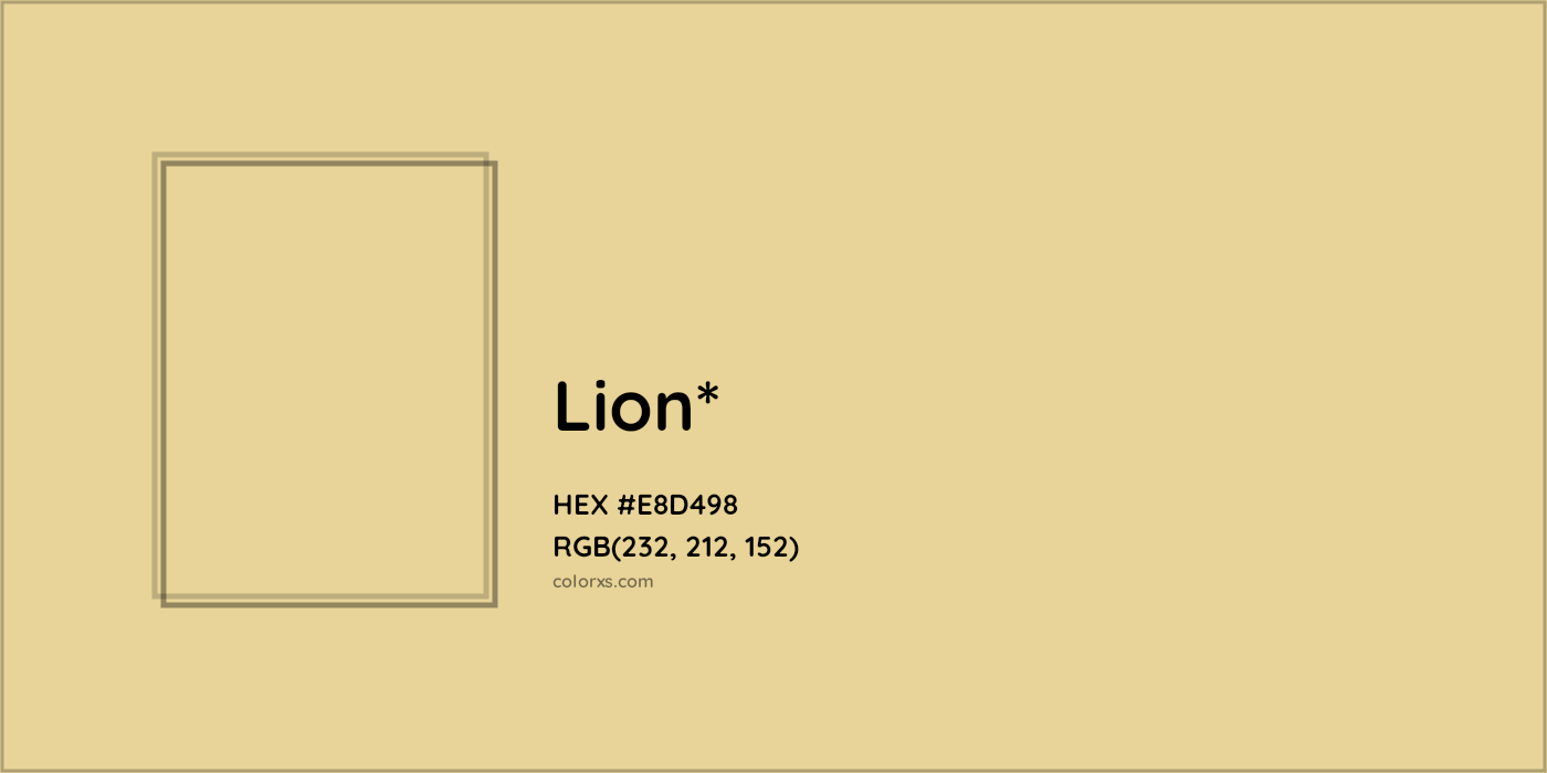 HEX #E8D498 Color Name, Color Code, Palettes, Similar Paints, Images