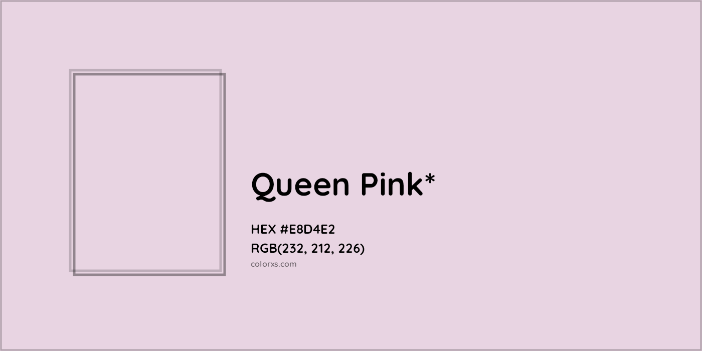 HEX #E8D4E2 Color Name, Color Code, Palettes, Similar Paints, Images