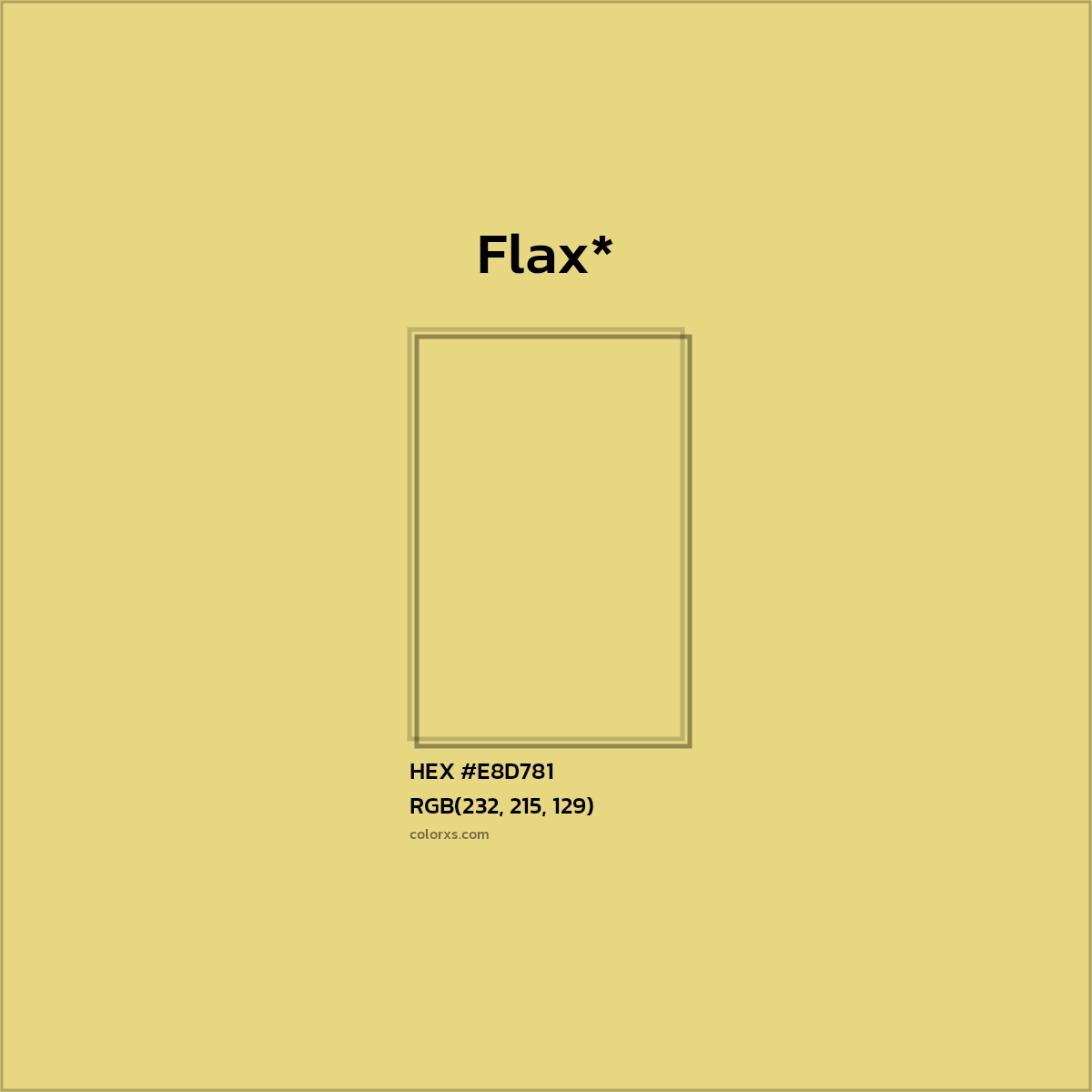 HEX #E8D781 Color Name, Color Code, Palettes, Similar Paints, Images