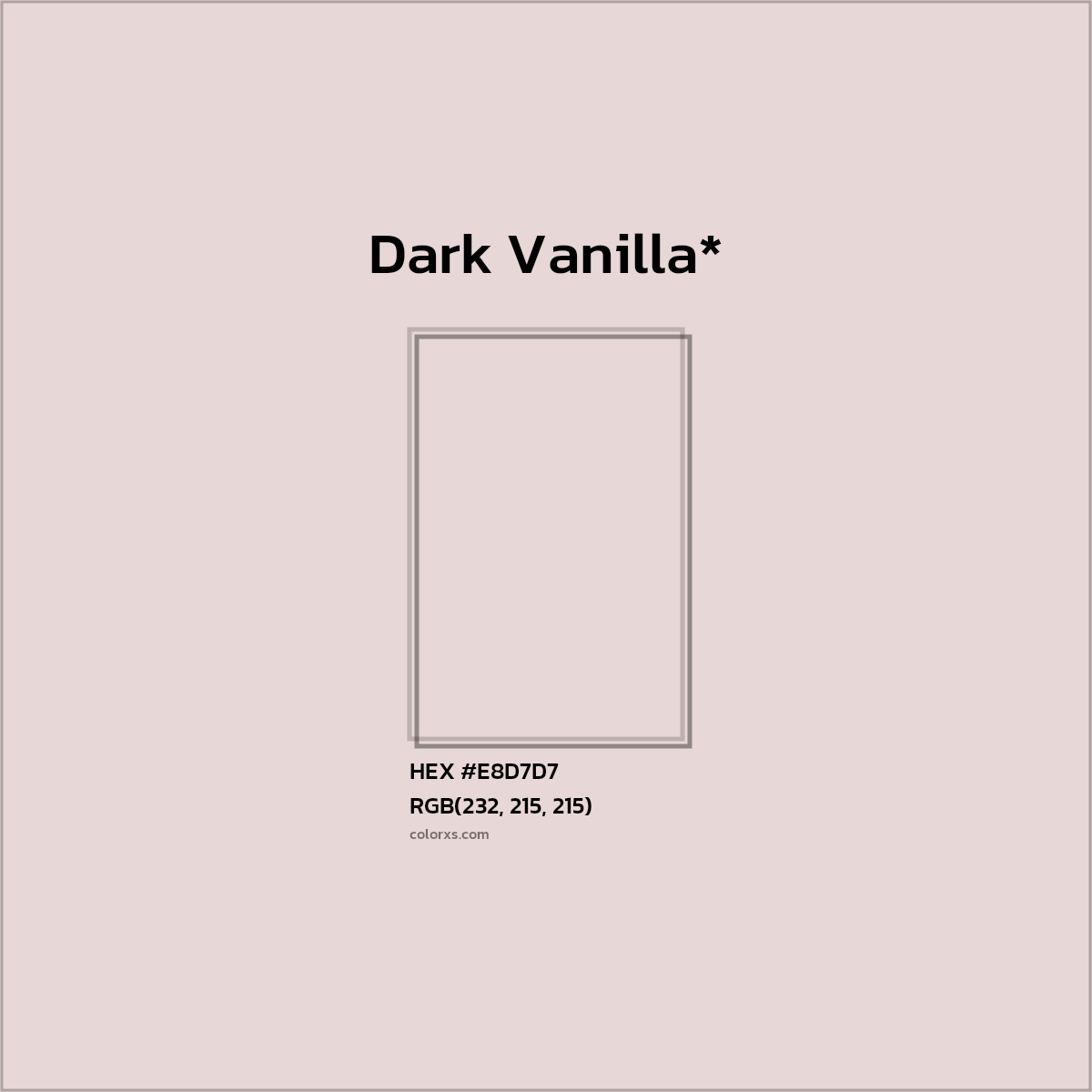 HEX #E8D7D7 Color Name, Color Code, Palettes, Similar Paints, Images