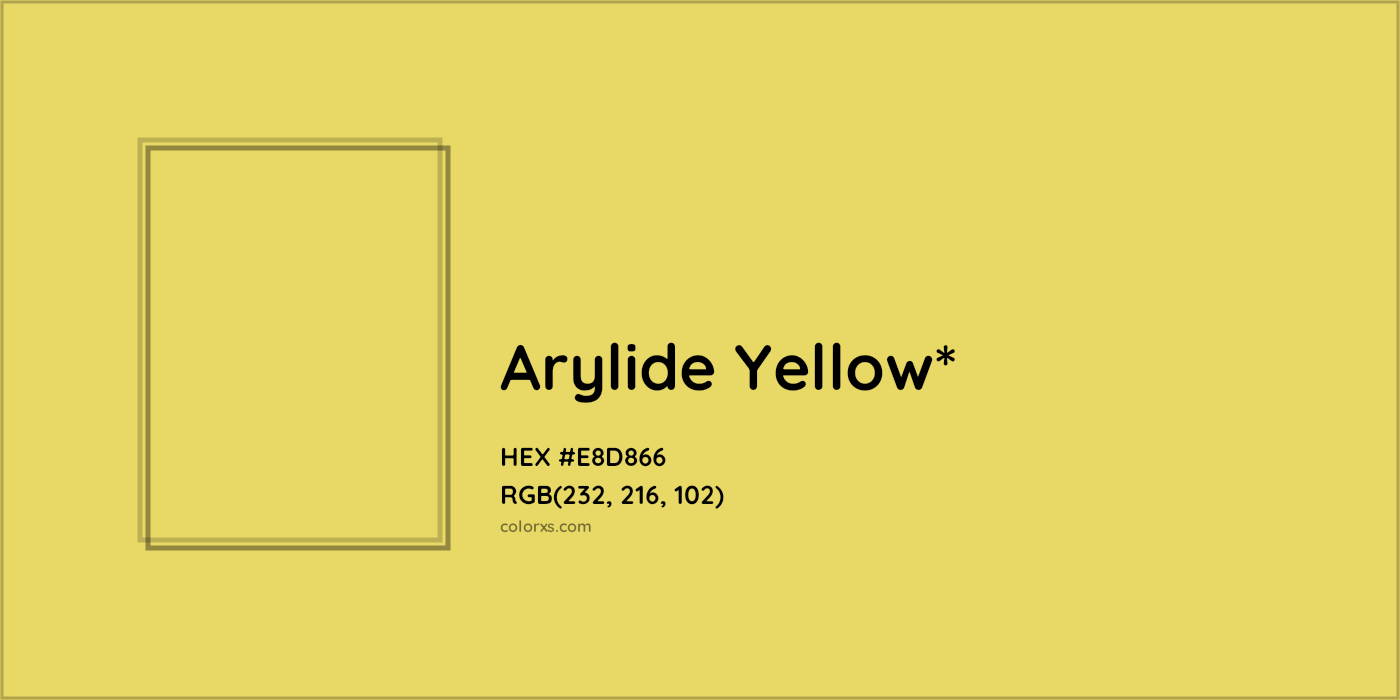 HEX #E8D866 Color Name, Color Code, Palettes, Similar Paints, Images