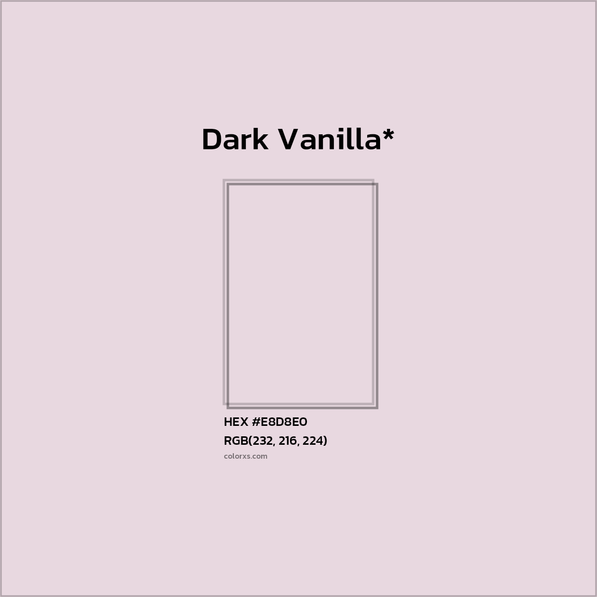HEX #E8D8E0 Color Name, Color Code, Palettes, Similar Paints, Images
