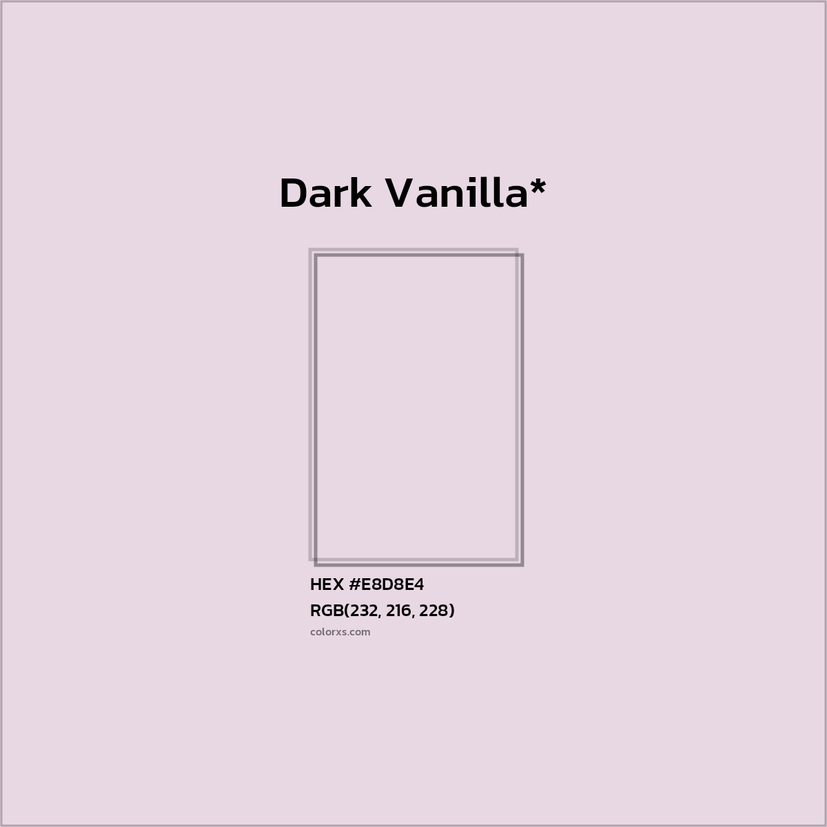 HEX #E8D8E4 Color Name, Color Code, Palettes, Similar Paints, Images
