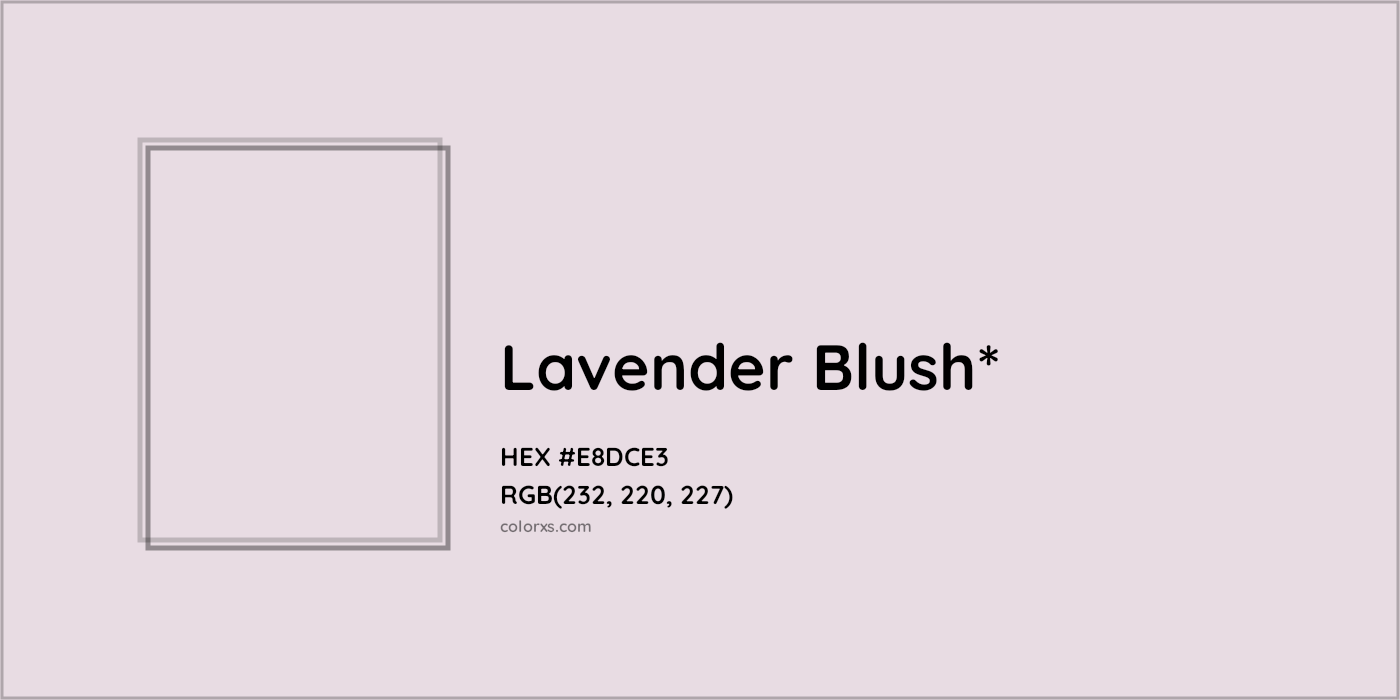 HEX #E8DCE3 Color Name, Color Code, Palettes, Similar Paints, Images