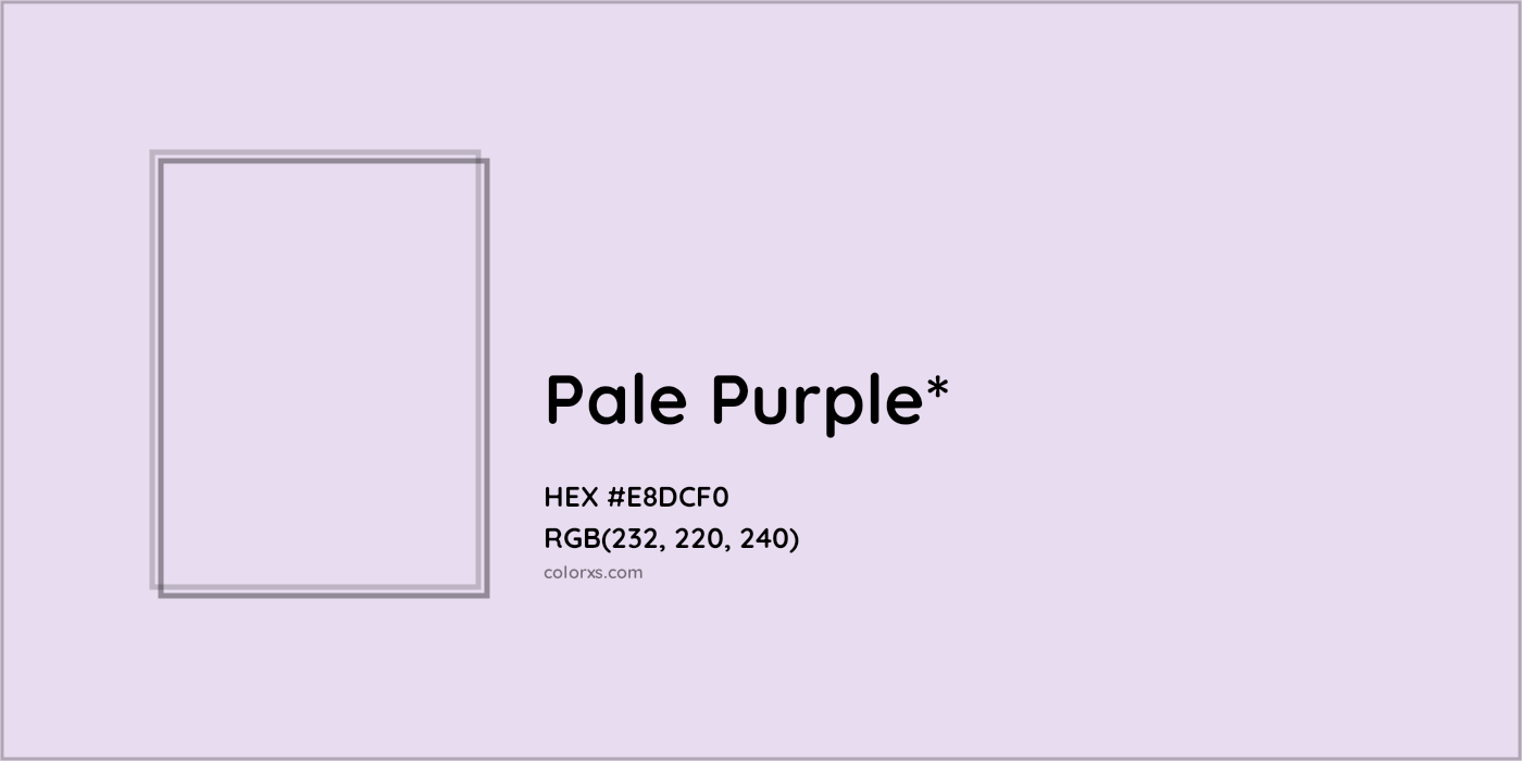HEX #E8DCF0 Color Name, Color Code, Palettes, Similar Paints, Images