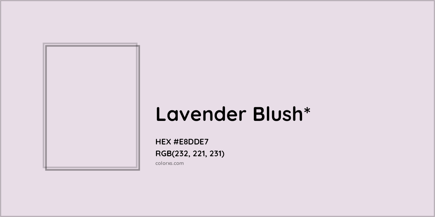 HEX #E8DDE7 Color Name, Color Code, Palettes, Similar Paints, Images